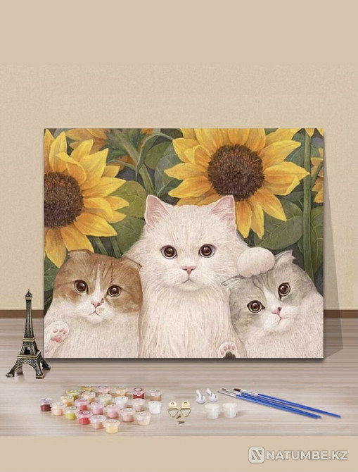 Картина по номерам с котятами;размер 50x40см;  - изображение 6