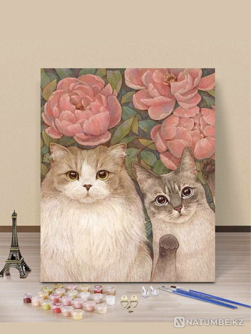 Картина по номерам с котятами;размер 50x40см;  - изображение 4