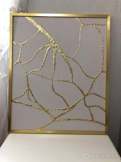 Abstract handmade painting; for home office; interior painting  - photo 1