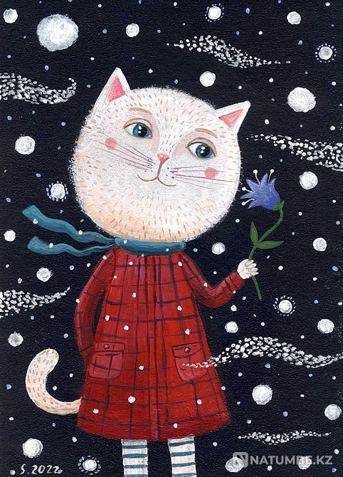 «Қар гүлі» жақтауындағы акрил бояуы  - изображение 2