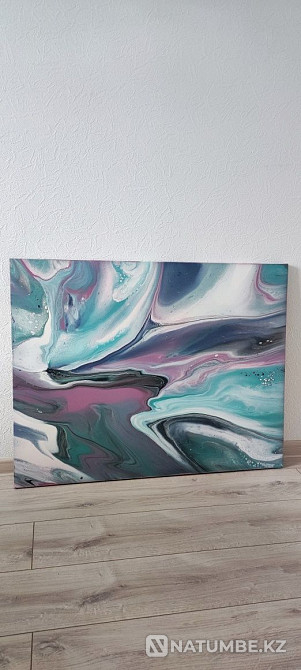 Картина интерьерная большая 70*90 абстракция Флюид арт  - изображение 2