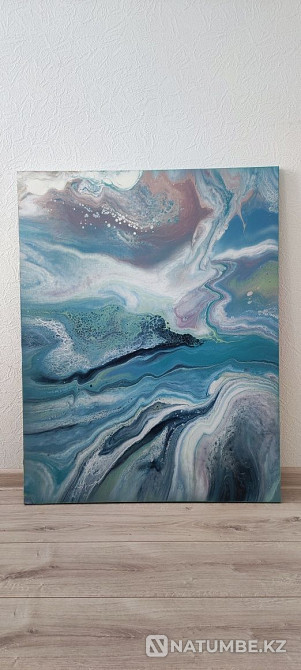 Картина интерьерная большая 70*90 абстракция Флюид арт  - изображение 4