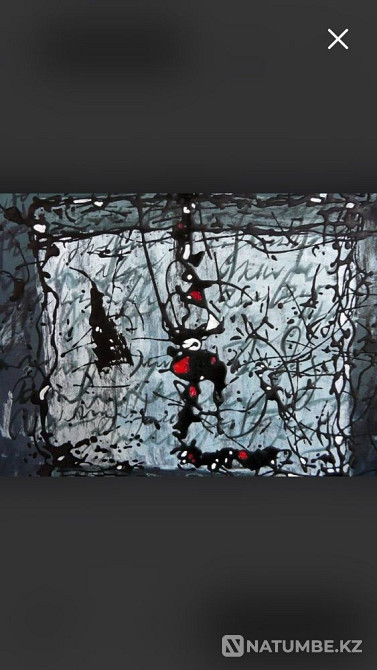 Картина абстракция. Живопись А. Герасимов. Бумага; акрил; масло  - изображение 3