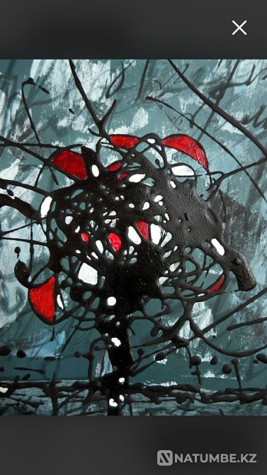 Картина абстракция. Живопись А. Герасимов. Бумага; акрил; масло  - изображение 2