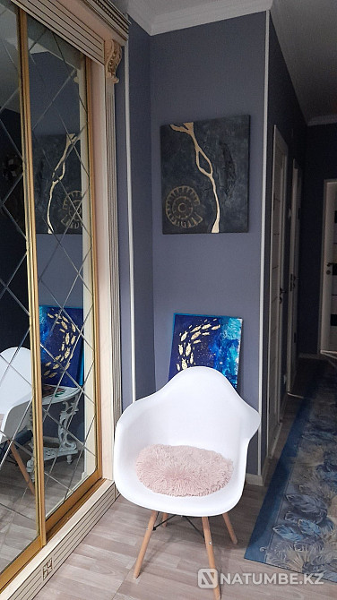 Three-dimensional painting; bas-relief; acrylic; made with gold leaf;  - photo 2