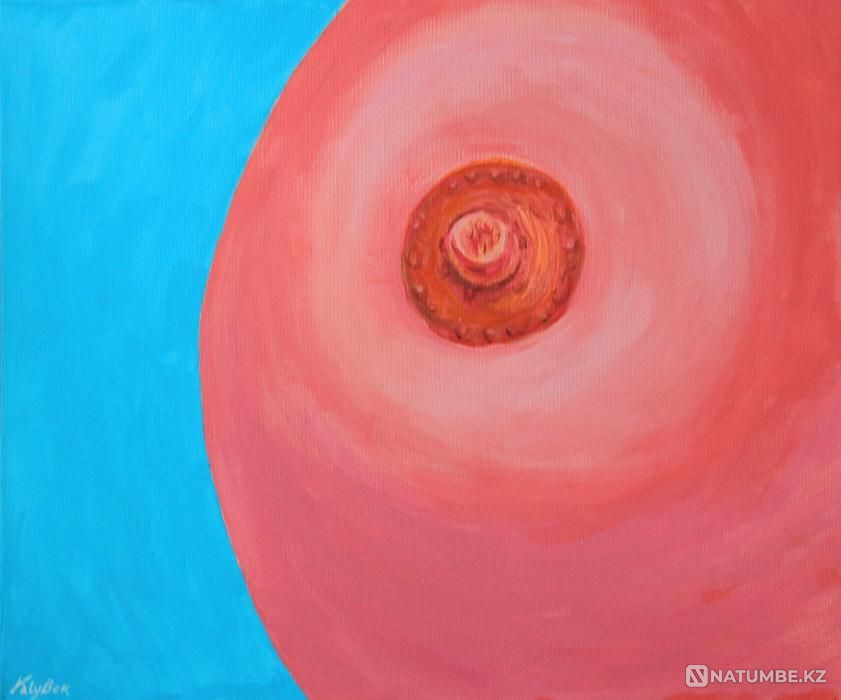 Картина "Дама в шляпе на берегу"; Калыбек Бекбаганбет  - изображение 1