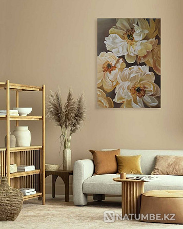 Painting; oil painting; flowers; interior painting  - photo 2