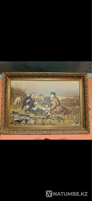 Картина на холсте «охотники на привале»  - изображение 1