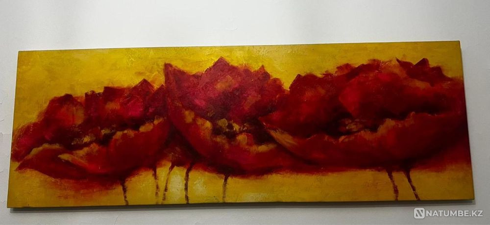 Two paintings with flowers  - photo 2