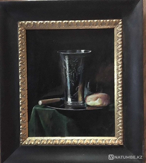 Картина «Натюрморт с серебром” в рамке размер 50х43  - изображение 1