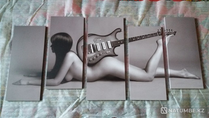 Модульная картина Девушка с гитарой  - изображение 1