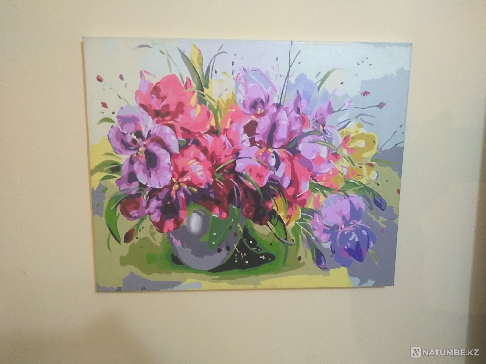 Картина "Цветы" акрил; холст  - изображение 3