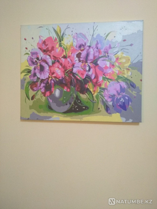 Картина "Цветы" акрил; холст  - изображение 4
