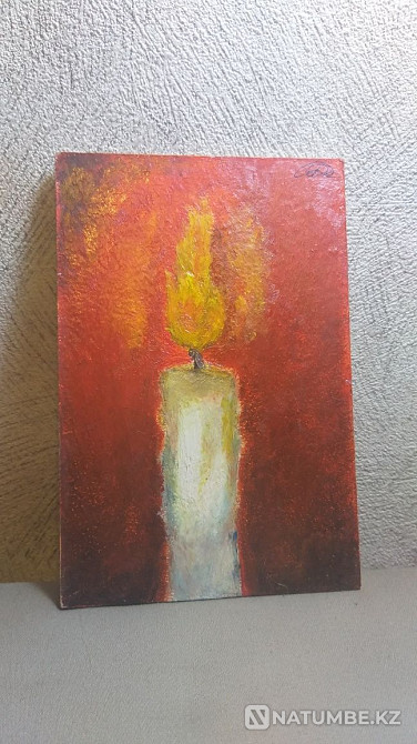 Миниатюралық кескіндеме " Ымырттағы шам "  - изображение 1