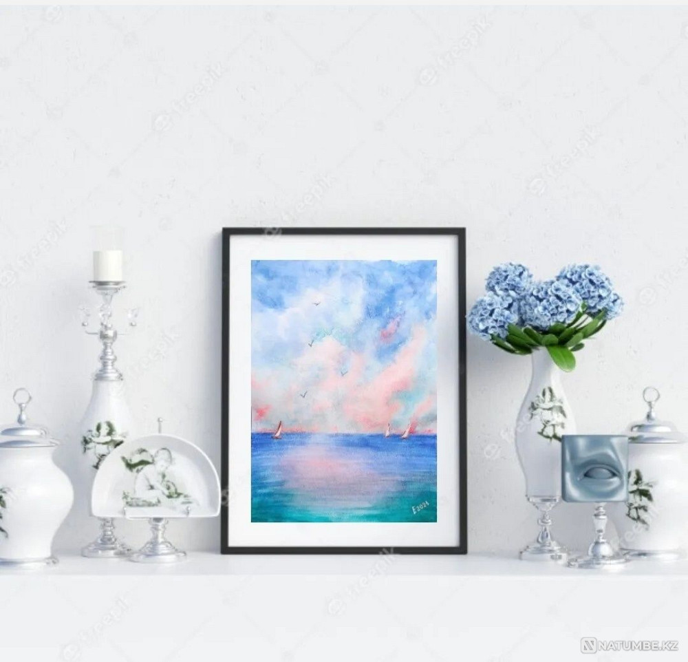 Oil painting. Landscape with Acrylic. Paintings. Still life.  - photo 7