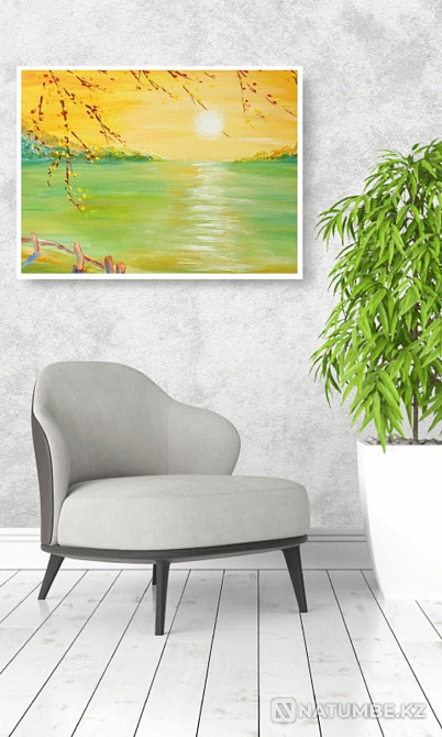 Oil painting. Landscape with Acrylic. Paintings. Still life.  - photo 4