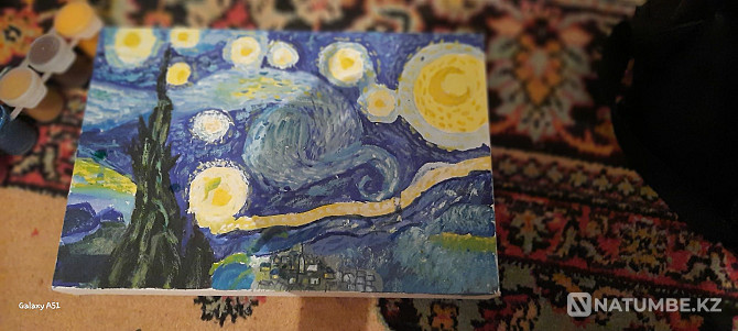 gouache painting "Vincent Van Gogh-Starry Night"  - photo 1