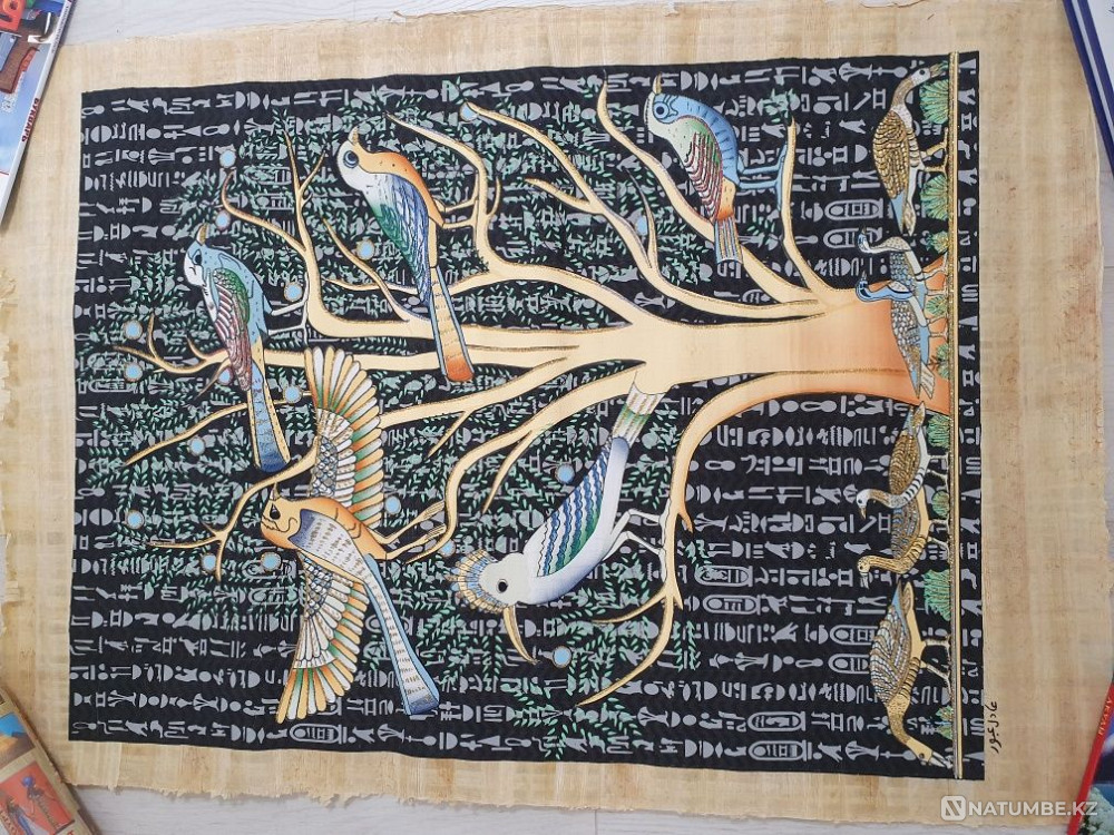 Painting on papyrus  - photo 1