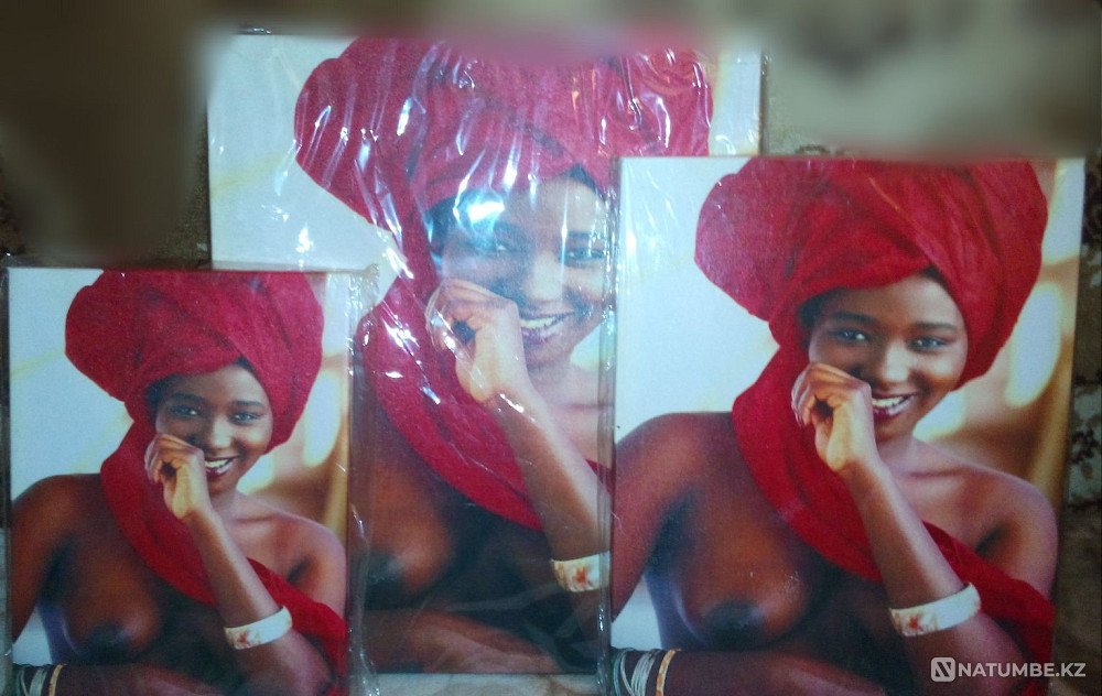 Paintings Triptych Africa  - photo 1