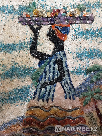 Mosaic painting made from natural stones  - photo 2