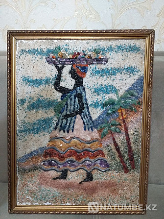 Mosaic painting made from natural stones  - photo 1