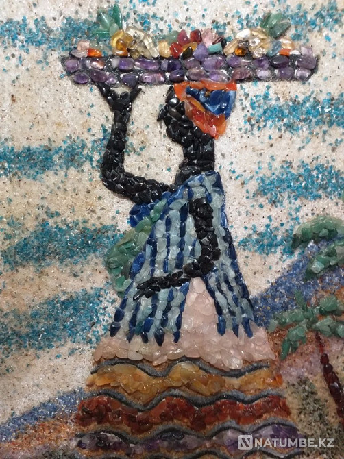 Mosaic painting made from natural stones  - photo 2