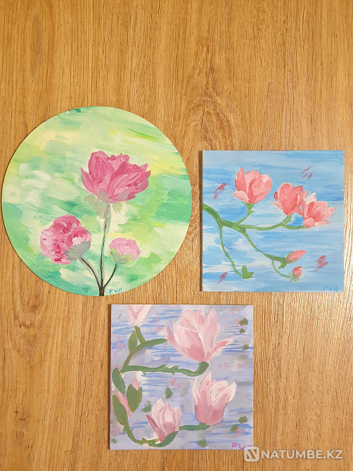 Handmade paintings acrylic gifts March 8  - photo 1