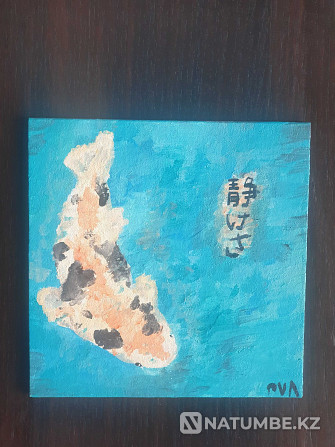 Canvas painting Koi carp  - photo 1
