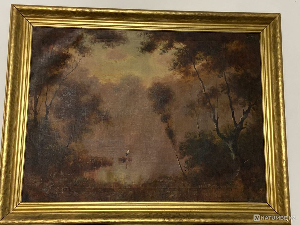 Великолепный большой антикварный пейзаж; Европа  - изображение 6