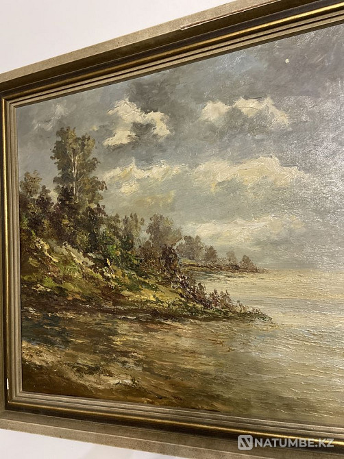 Великолепный большой антикварный пейзаж; Европа  - изображение 3