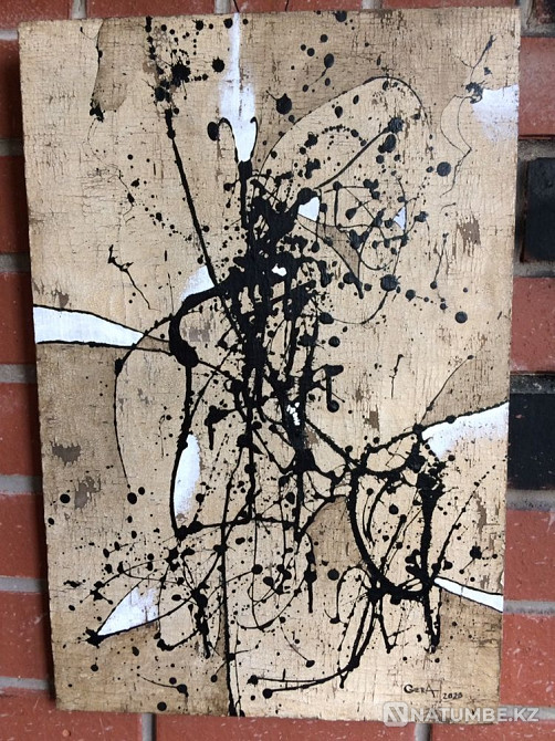 Abstract painting painting. Canvas, oil  - photo 1