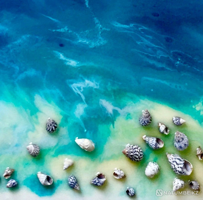 Интерьерная картина из эпоксидной смолы "Мечты о море"  - изображение 3
