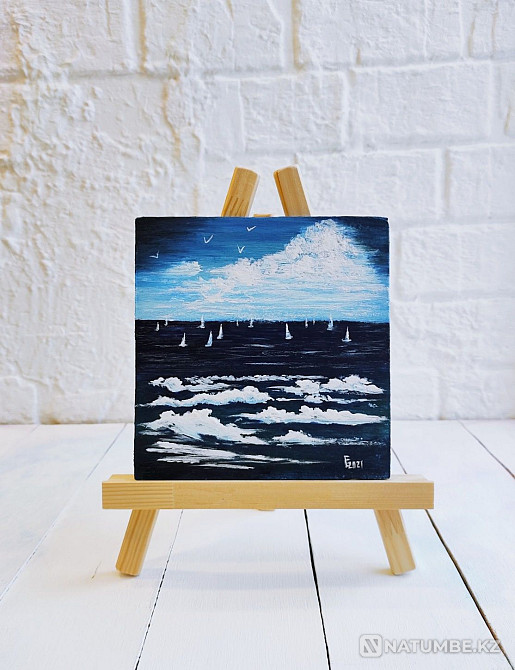 Scenery. Flowers. Handmade paintings. Acrylic Painting  - photo 2