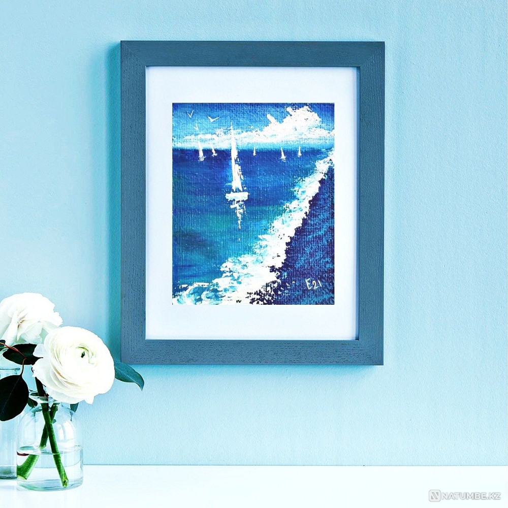 Scenery. Flowers. Handmade paintings. Acrylic Painting  - photo 3