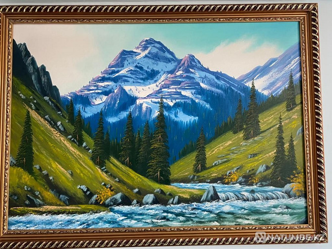 Painting Gorge in the mountains  - photo 3