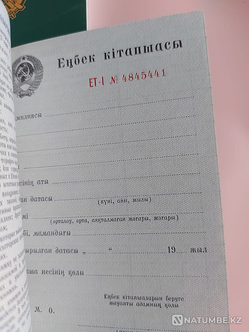 A selection of books by year; the discrepancy between the book affects the pension. Almaty - photo 3