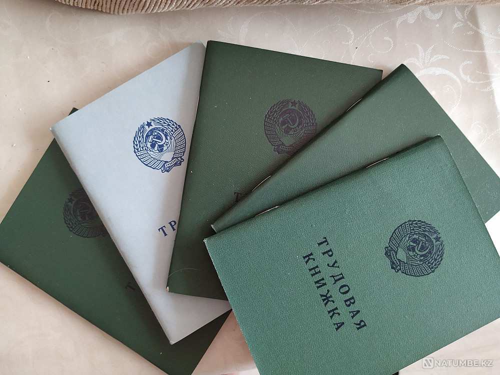 Жыл бойынша іріктеу ерте; Кеңес жұмыс кітаптарының түпнұсқасы  Алматы - изображение 3