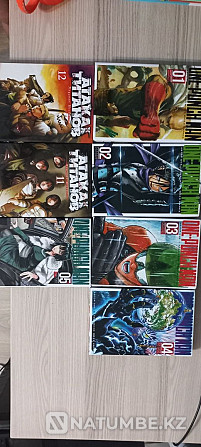 5 volumes of one-man and 11 and 12 volumes of attack on titan from the alphabet Almaty - photo 1