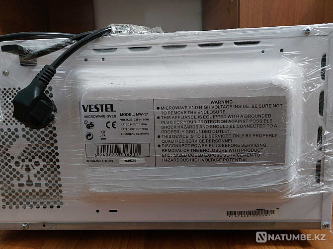 Used Vestel working microwave oven - for spare parts Almaty - photo 3