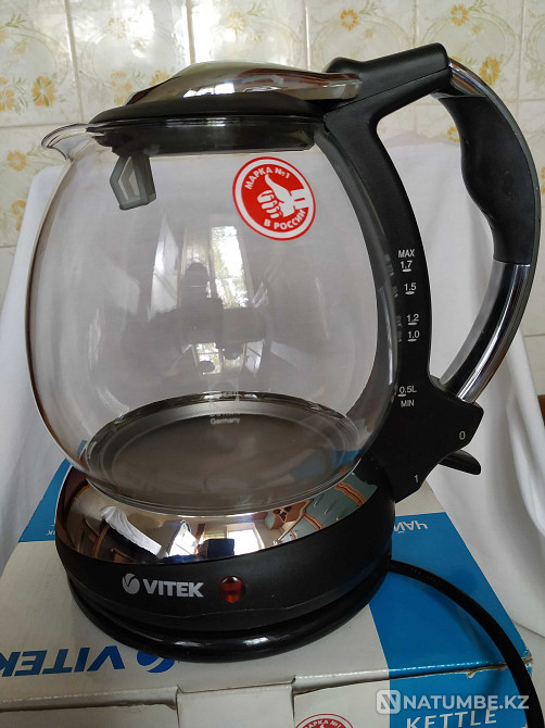 Чайник электрический Vitek - отлично на подарок; в упаковке Алматы - изображение 1