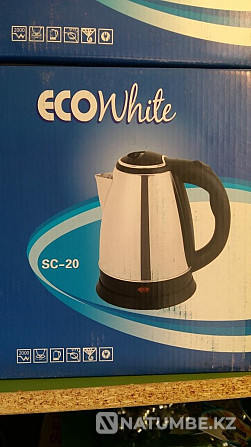 Чайник электрические ECOwhjte 2;2литра новые в упаковке Алматы - изображение 1