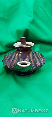 Керамический чайник необычной формы СССР !! Отличное состояние Алматы - изображение 3