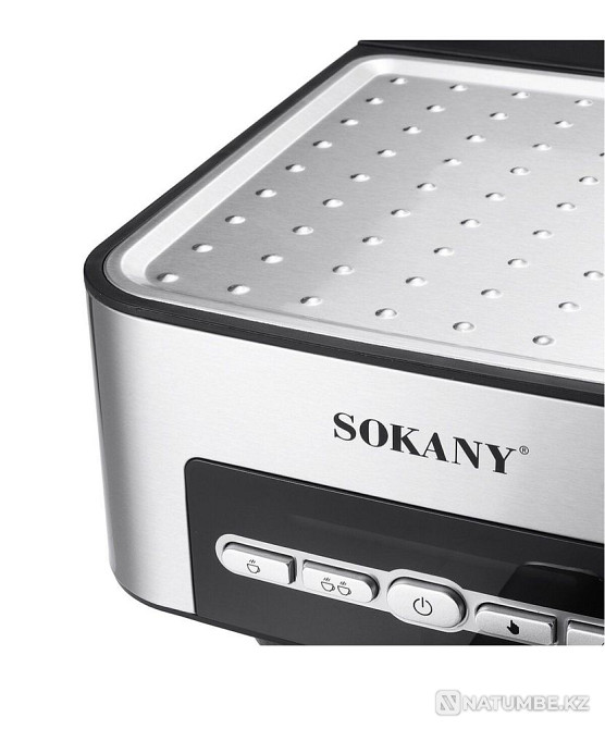 Кофемашина SOKANY SK-6863 серебристый Алматы - изображение 4