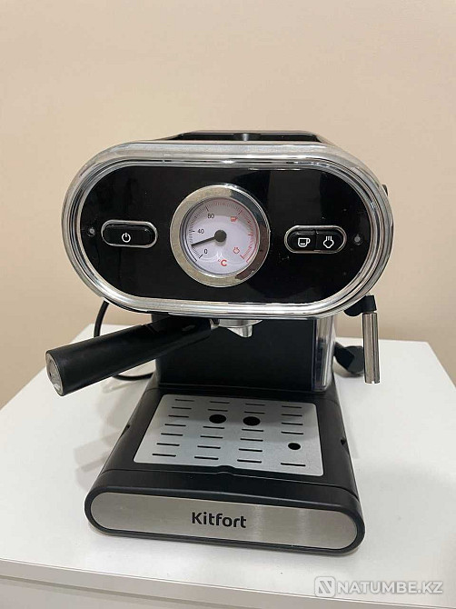 Продам Кофеварку рожковая Kitfort KT-702 черный Алматы - изображение 2