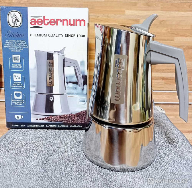 The Bialetti 6-serve geyser coffee maker is wonderful. New. Almaty - photo 3