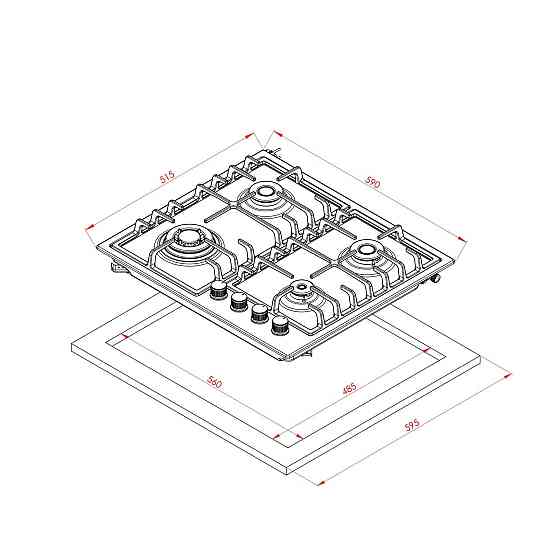 Оптовые цены! Варочная поверхность Газ 39535 8DNG | Газовая плита Almaty