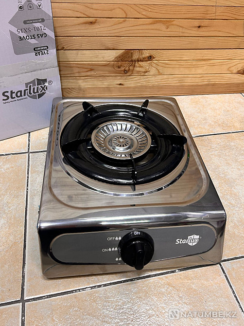Single tabletop gas stove with automatic ignition Almaty - photo 1