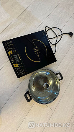 Индукционная печь и сковорода комплект; induction cooker Алматы - изображение 1