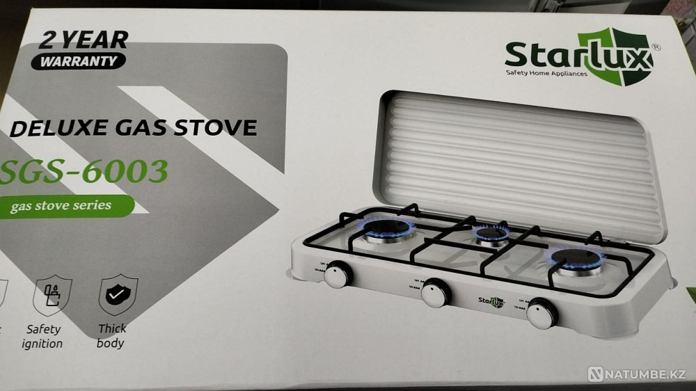 Настольная газовая плита 3х конфорочная Алматы - изображение 1