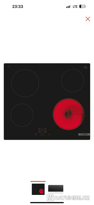 Варочная поверхность Bosch PKE611BA2E черный Алматы - изображение 1
